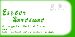 eszter martinat business card